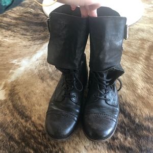 All Saints Black Leather Boot size 38